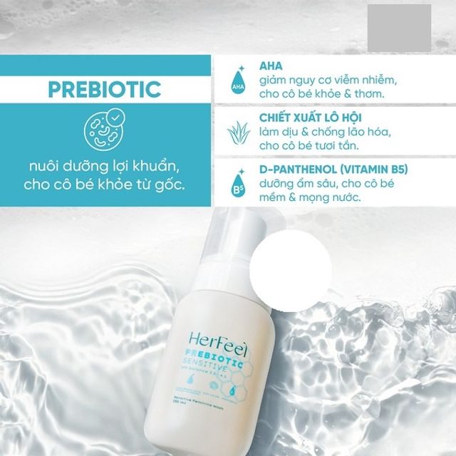 Dung Dịch Vệ Sinh Phụ Nữ Her Feel Prebiotic Sensitive HA