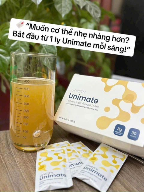Tr&agrave; Unimate vị chanh + gừng hương vị tươi m&aacute;t