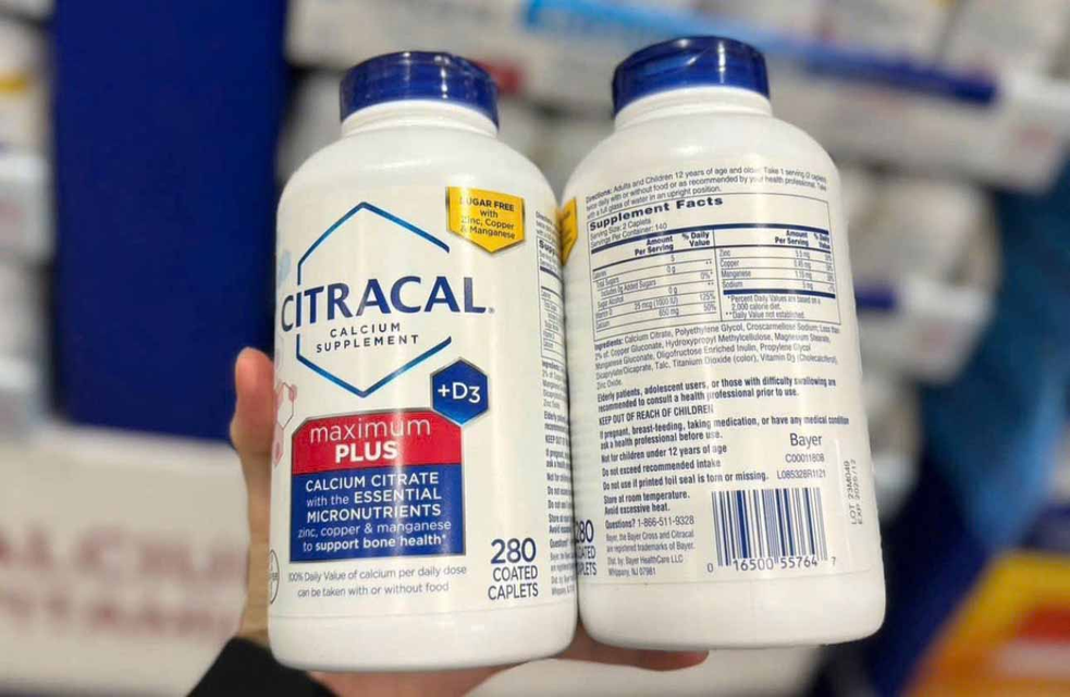 Vi&ecirc;n uống bổ sung Canxi Citracal Maximum Calcium Citrate +D3 280 vi&ecirc;n