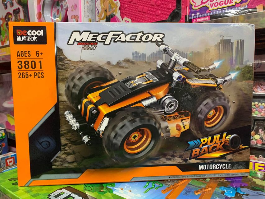 Đồ chơi lắp r&aacute;p m&ocirc; h&igrave;nh xe &ocirc; t&ocirc; địa h&igrave;nh DECOOL 3801 MECFACTOR MOTORCYCLE