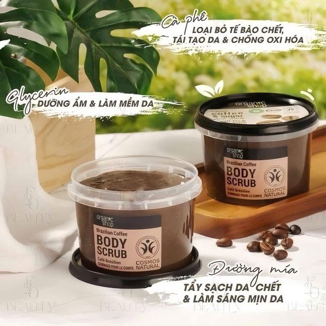 Tẩy tế b&agrave;o cngừng hẳn Organic Shop Coffee Sugar