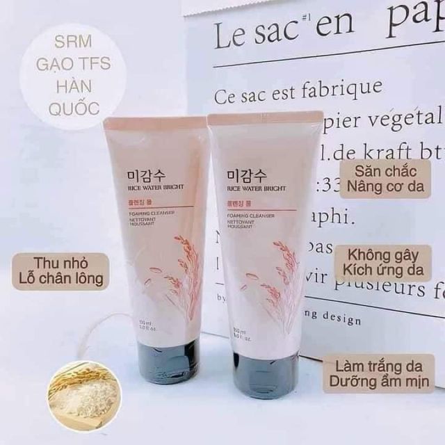Sữa Rửa Mặt THE FACE SHOP Rice Trắng Da 150ml Ch&iacute;nh H&atilde;ng