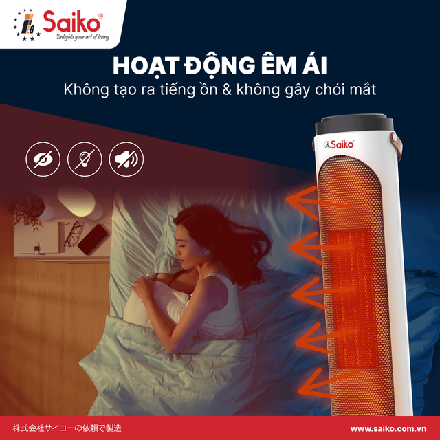 M&aacute;y sưởi gốm Saiko CH-2010R