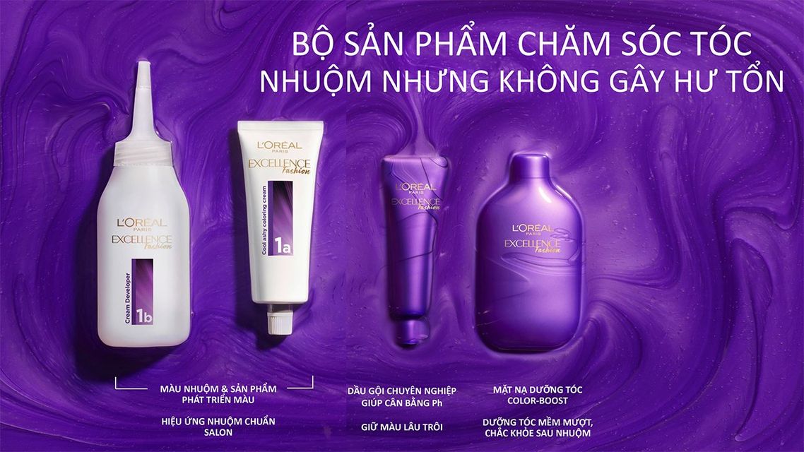 Kem Nhuộm L'oreal Dưỡng T&oacute;c Excellence Fashion Hair Color Cream
