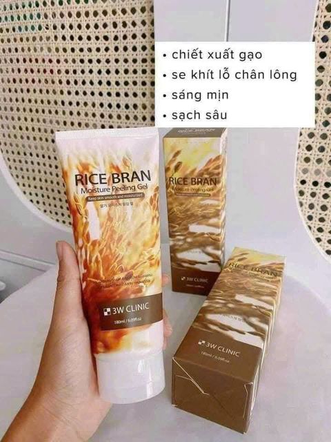 Tẩy Da Cngừng hẳn Gạo 3W Clinic Rice Brown Moisture Peeling