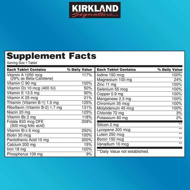 Kirkland Daily Multi Vitamin Tổng Hợp Của Mỹ 500 Vi&ecirc;n