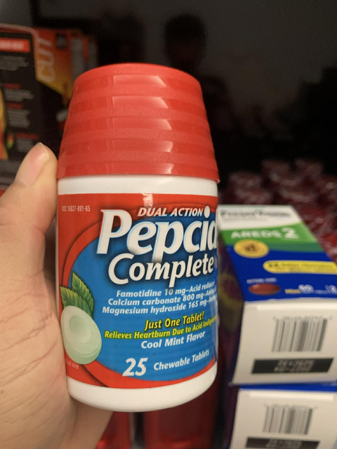Vi&ecirc;n ngậm Pepcid Complete hương tr&aacute;i c&acirc;y
