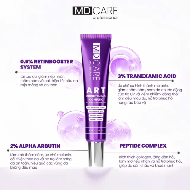 Kem Dưỡng Trắng Da Giảm Th&acirc;m N&aacute;m MDCare A.R.T 4