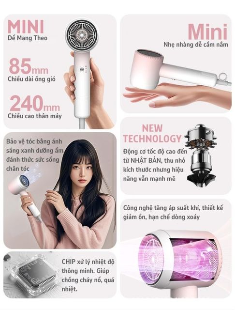 m&aacute;y sấy t&oacute;c mini