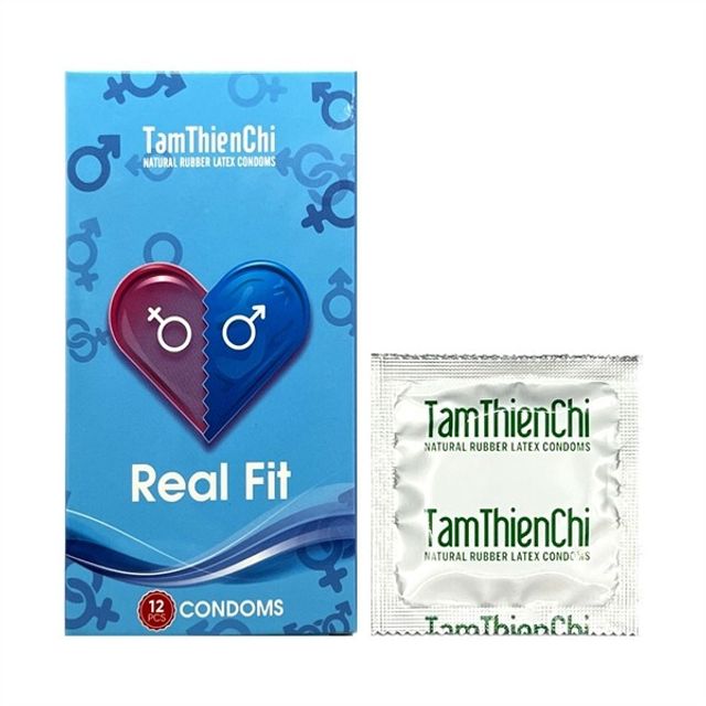 Bao cao su si&ecirc;u mỏng k&eacute;o d&agrave;i thời gian Real Fit 12 c&aacute;i