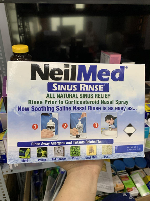 Bộ sản phẩm nước muối rửa mũi NeilMed Sinus Rinse
