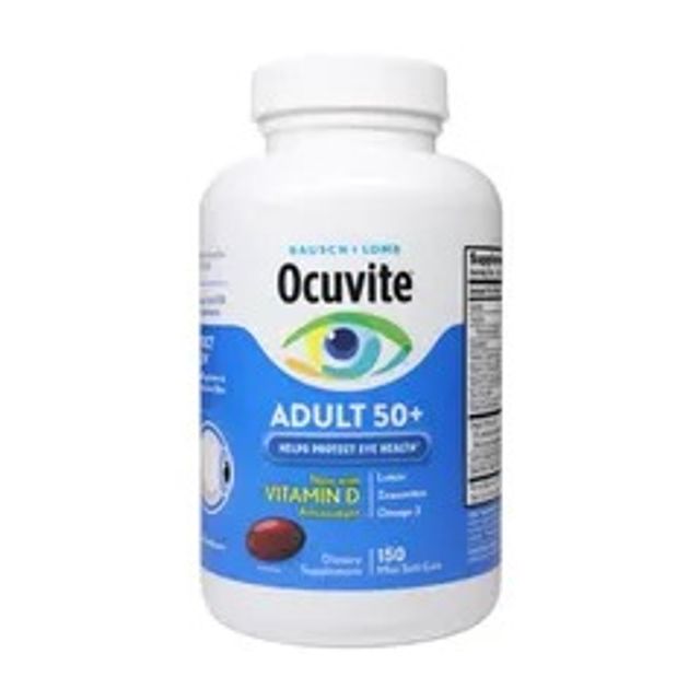 Viên uống Ocuvite Adult 50+ cho người trên 50 tuổi - Bổ sung sức khỏe mắt, vitamin E, Lutein, Zeaxanthin, 50 viên Mỹ Chí - hình ảnh thực tế