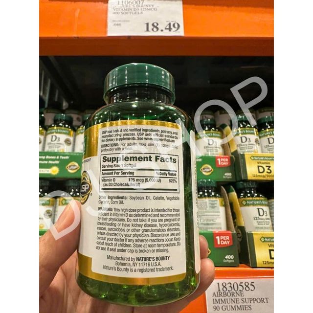 Vi&ecirc;n Uống Vitamin D3 125mcg