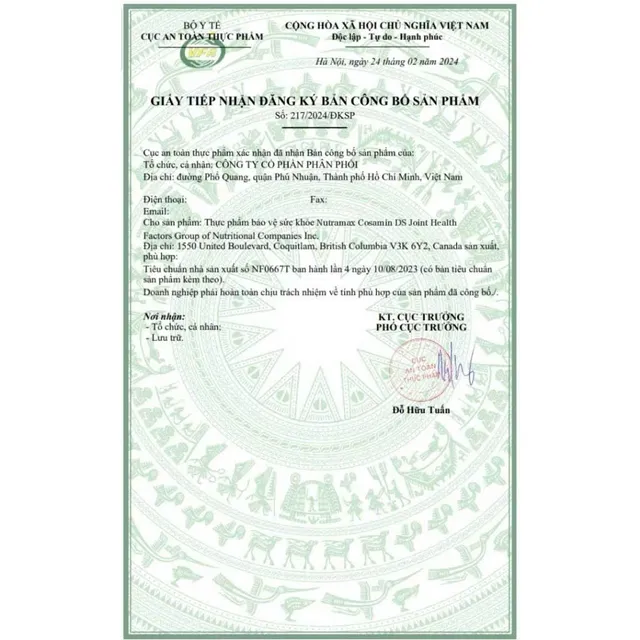 Vi&ecirc;n Uống Bổ Khớp Cosamin DS For Joint Health