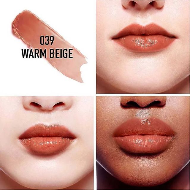 Son Dưỡng Dior Addict Lip Glow 039 Warm Beige Lipstick M&agrave;u Cam Đất Ch&iacute;nh h&atilde;ng