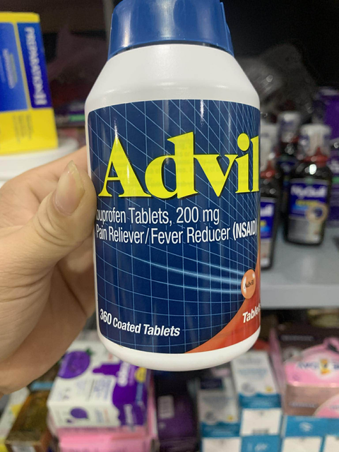 Đ&oacute;ng g&oacute;i sản phẩm Advil 200mg