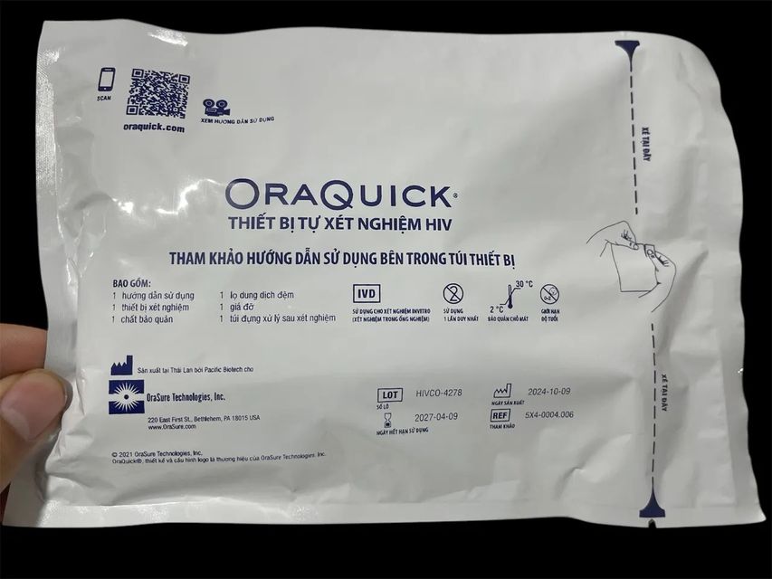 Bộ x&eacute;t nghiệm HIV Oraquick bằng dịch miệng