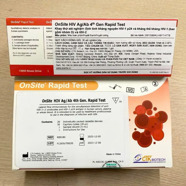 Test HIV thế hệ thứ 4