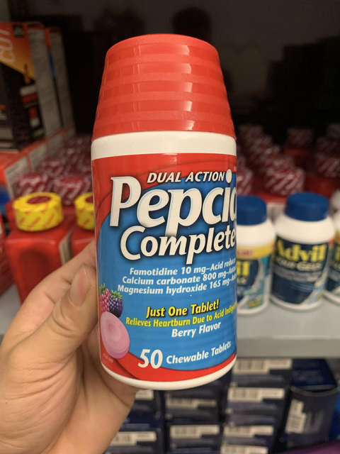 Vi&ecirc;n ngậm giảm đau bao tử, ợ n&oacute;ng Pepcid Complete