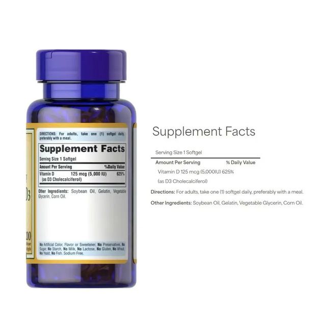 Vi&ecirc;n uống Vitamin D3 Puritan&rsquo;s Pride