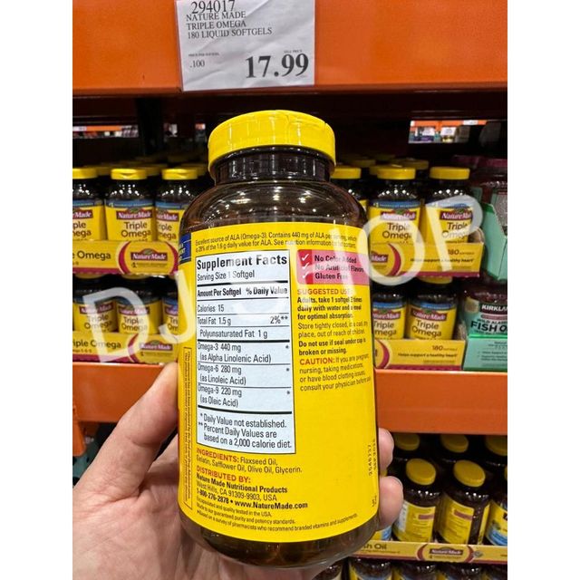 Vi&ecirc;n Uống Triple Omega 3-6-9 Nature Made