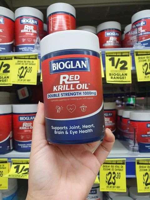 Dầu Nhuyễn thể Omega 3 Bioglan Red Krill Oil 60 vi&ecirc;n