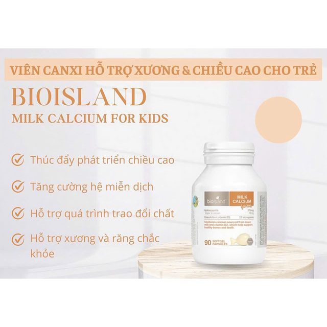 Vi&ecirc;n uống hỗ trợ Xương v&agrave; Chiều Cao cho trẻ Bioiland &Uacute;c 90 vi&ecirc;n
