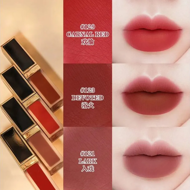 Son Kem Tom Ford Liquid Lip Luxe Matte M&agrave;u 123 Devoted Đỏ Đất Ch&iacute;nh h&atilde;ng