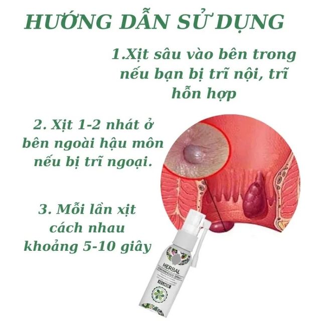 Xịt B&ocirc;i ngừng hẳn Trĩ - Thiết kế