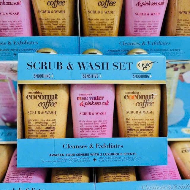 Sữa tắm OGX Scrub & Wash
