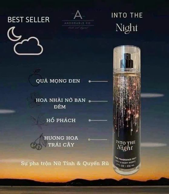 Hương thơm Bath & Body Works Into The Night