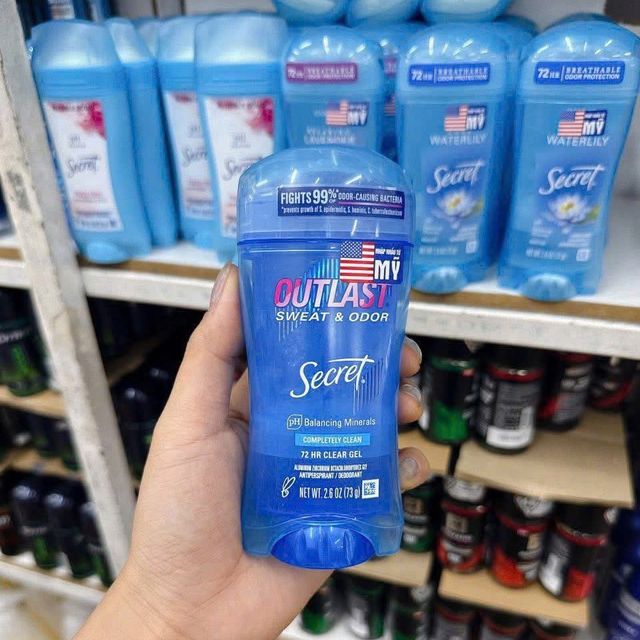 Lăn khử m&ugrave;i Secret Clear Gel Outlast Completely Clean 73g