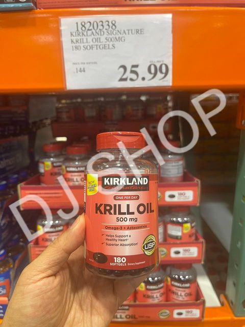 Vi&ecirc;n Uống Dầu Nhuyễn Thể T&ocirc;m Krill Oil Kirkland Signature 180v