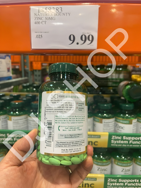 Vi&ecirc;n Uống Bổ Sung Kẽm ZinC Nature's Bounty