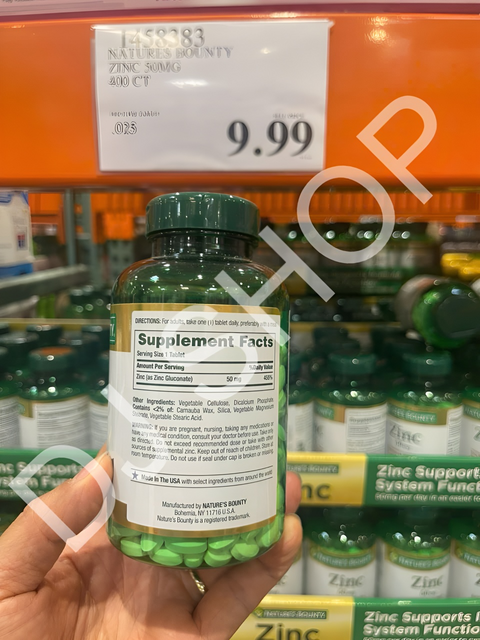 Vi&ecirc;n Uống Bổ Sung Kẽm ZinC Nature's Bounty