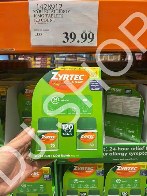 Vi&ecirc;n Uống Vitamin Hỗ Trợ Sức Khoẻ Zyrtec 120v Của Mỹ