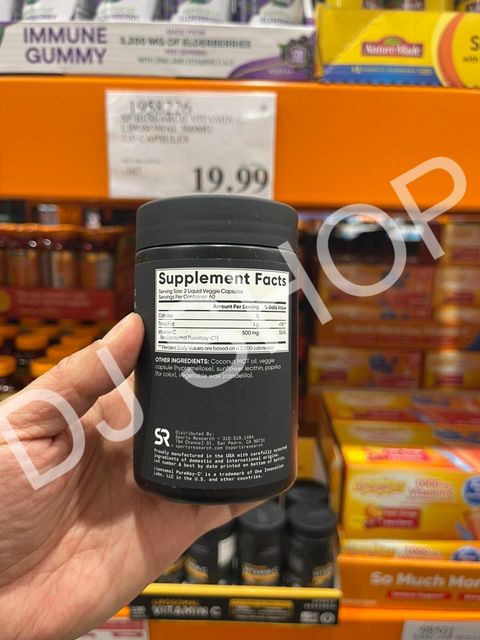 Vi&ecirc;n Uống Vitamin C Liposomal Sports Research 500mg/120vien - 1000mg/180Vi&ecirc;n Của Mỹ