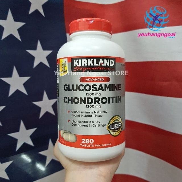 Vi&ecirc;n uống Glucosamine 1500 mg nguy&ecirc;n liệu 1200 mg