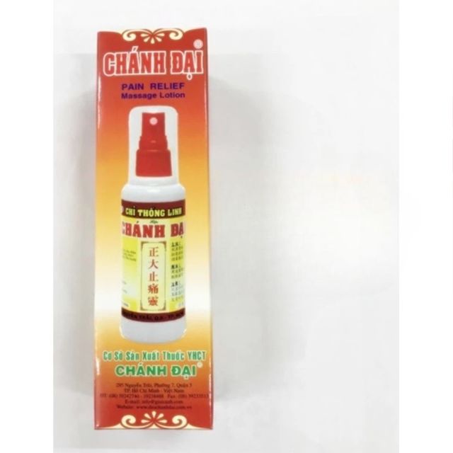 Dầu Xoa B&oacute;p Chỉ Thống Linh Ch&aacute;nh Đại - Chai Xịt 100 ml
