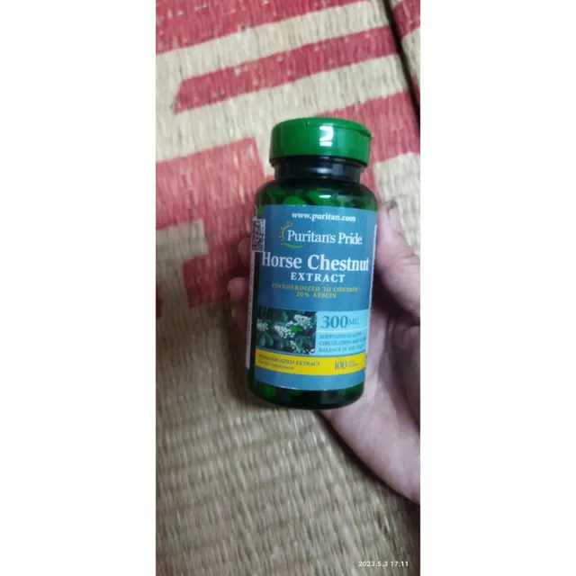 Vi&ecirc;n uống hỗ trợ suy gi&atilde;n tĩnh mạch ch&acirc;n Horse Chestnut 300mg Puritan's Pride