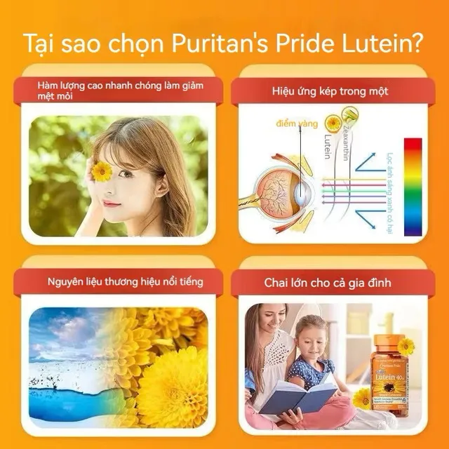 Vi&ecirc;n uống bổ mắt puritan's pride lutigold lutein