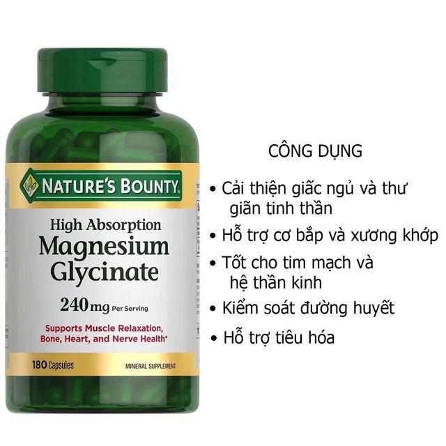 Hướng dẫn sử dụng vi&ecirc;n uống Magnesium Glycinate