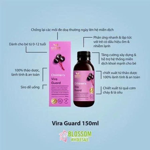 Siro tăng đề kh&aacute;ng cho trẻ Harker Herbals Children&rsquo;s Vira Guard 100ml