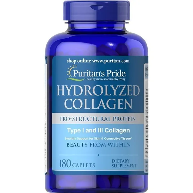 Vi&ecirc;n Uống Đẹp Da, Mờ N&aacute;m Collagen Thủy Ph&acirc;n Hydrolyzed Puritan's Pride 1000mg 180 vi&ecirc;n