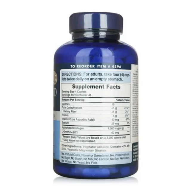 Vi&ecirc;n Uống Đẹp Da, Mờ N&aacute;m Collagen Thủy Ph&acirc;n Hydrolyzed Puritan's Pride 1000mg 180 vi&ecirc;n