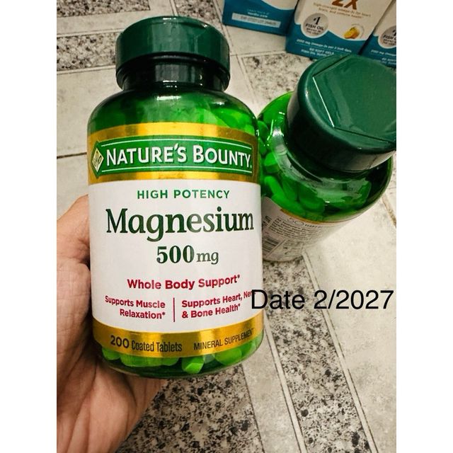 [Date 2028] Viên uống bổ sung Magie Hỗ Trợ Xương Cơ, Hệ Thần Kinh Magnesium 500mg