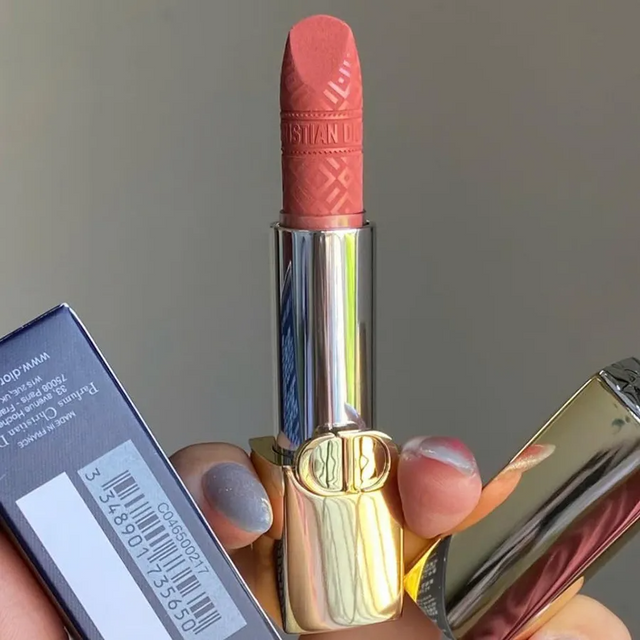 Son Dior Rouge Dior Lipstick Limited Edition Golden Case 217 Velvet M&agrave;u Hồng Cam Đất