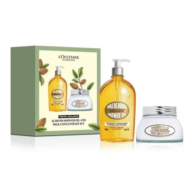 Set Sữa Tắm V&agrave; Kem Dưỡng L'Occitane Almond Shower Oil With Almond Milk Concentrate