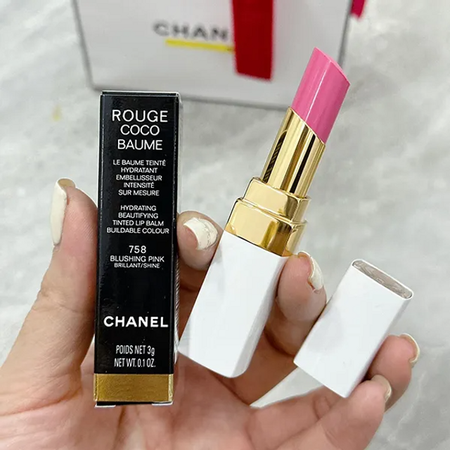 Son Dưỡng Chanel Rouge Coco Baume Shiny 758 Blushing Pink