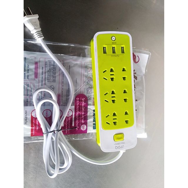 Ổ Cắm Điện Đa Năng M&agrave;u Xanh Chống Giật